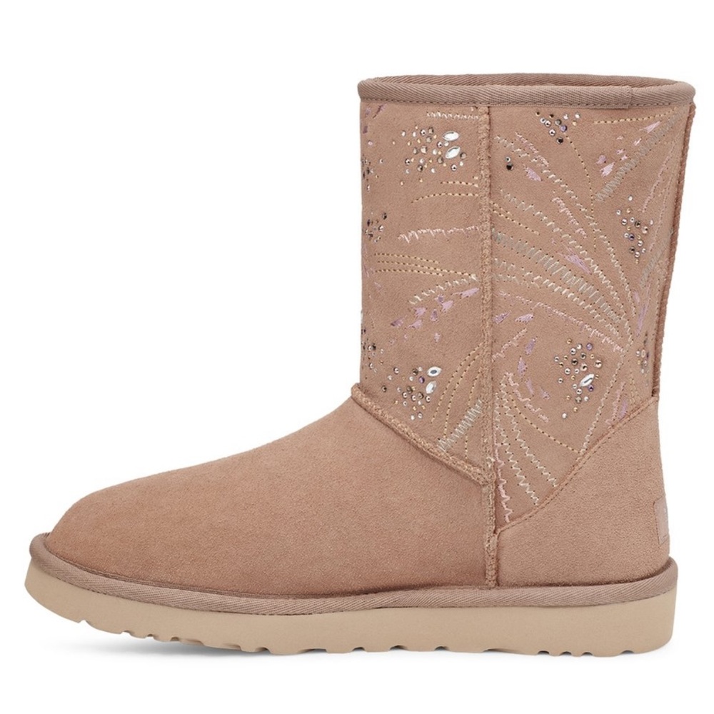 UGG® Beachwood & Goldtone Burst Classic
Short Suede Boot - Picture 3 of 11